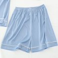 thumbnail image 2 of Pantalones cortos de dormir de estilo coreano para mujer, ropa de dormir, pantalones de pijama de verano, ropa de casa, cintura elástica, cordón, ropa de habitación sólida, 2 of 4