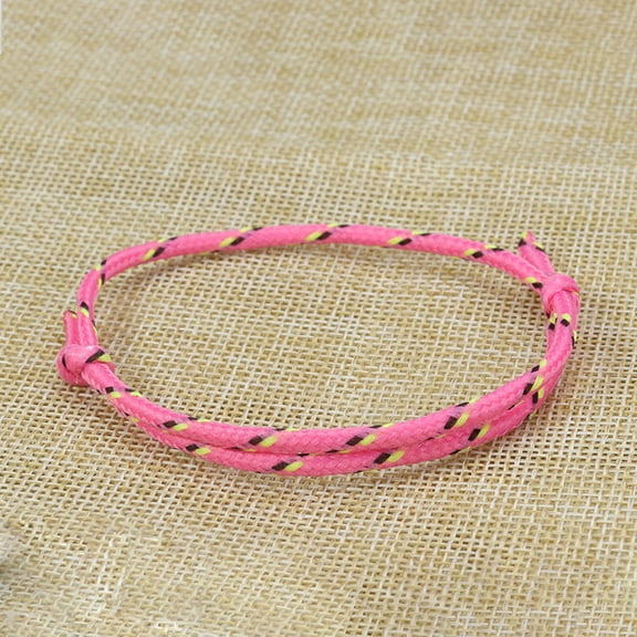 HOOUN 4PCS Neon Rope Woven Friendship Bracelet Teen Adjustable Hand Rope Party Gifts-4-4PCS