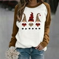 thumbnail image 1 of Qioperta Chandails Molletonnés d'Automne pour Femmes, Chandail Molletonné Décontracté à Manches Longues et Col Rond avec Imprimé de Noël pour Femmes, 1 of 4