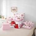 thumbnail image 6 of Erosebridal Pink Bowknot Kids 7-Piece Twin Bedding Sets,Red Cute Cherry Bedding Comforter Set For Girls,Reversible pink, 6 of 7