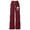 Brick Red, variant on lnmuld Girls Simple Curly Streamer Bow Print Wide Leg Sweatpants White Fabric Shirred Elastic Waist Soft Knit Girly Casual Trousers Color:Light Purple,Size:8-9 Years