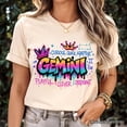 thumbnail image 5 of Gemini Graffiti Zodiac T-Shirt, Street Style Astrology Horoscope Tee, 5 of 10