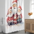 thumbnail image 3 of Christmas Funny Decor Shower Curtain for Bathroom Shower Curtain Set with 12 Hooks Waterproof Fabric Bath Curtain for Bathtub Restroom Decor, 72 X 72 in, 3 of 6