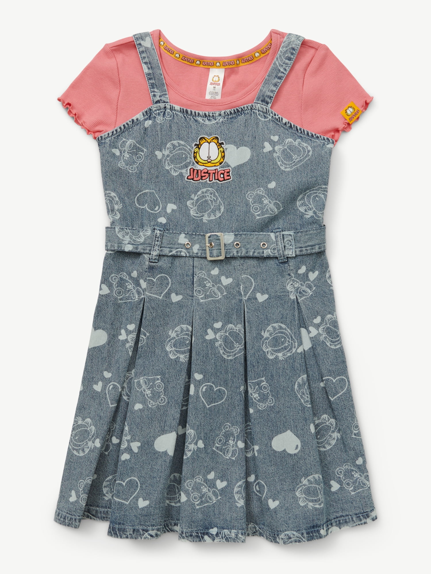 Justice x Garfield Girls Denim Dress, Sizes XS - XLP