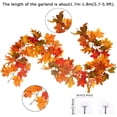 thumbnail image 2 of 6Ft Artificial Autumn Maple Leaves Garland ,Fall Garland Hanging Vine Garland Vines Hanging Plants Colorful Fall Decor for Home Christmas Garland Wedding Party, 2 of 7