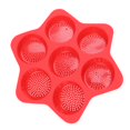 thumbnail image 4 of Molde De Silicona Para Pan De Hamburguesa, Antiadherente, Apto Para Lavavajillas, Bandeja Para Hornear De 7 Cavidades Para Huevo, Sándwich, Pan De Maíz, Pastel En Capas, Hogar, 4 of 7