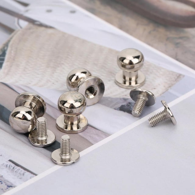 Filfeel 20Pcs Copper Nail Rivets 9 X 8mm DIY Copper Rivets Round Head Nipple Nail Bag Shoes Accessories For Leather Craft Decoration Bag Shoes Repairs