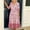 Pink, variant on ZZwxWA Boho Summer Dress for Womens Floral Maxi Dresses Casual Short Sleeve Long Beach Dress 2025 Women's Plus Size Retro Sundress