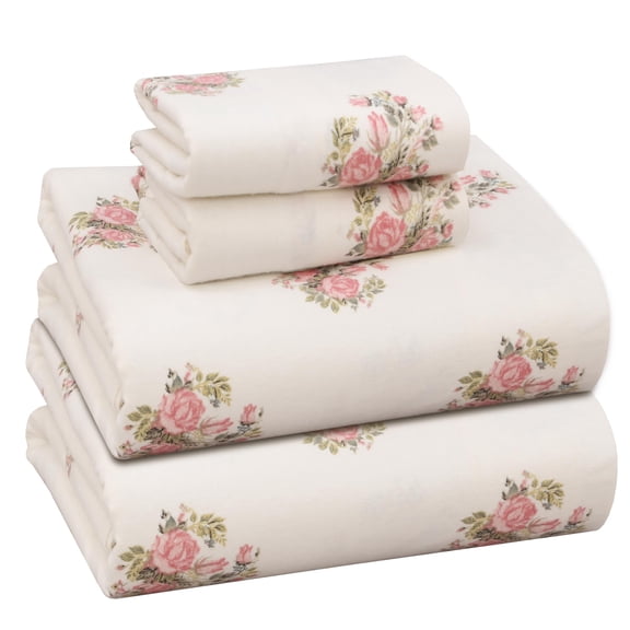 RUVANTI 100% Cotton Flannel Sheet Set, California King Size, 4 Piece, Double Brushed Ultra Soft, Warm & Cozy, Deep Pocket, All Season Bedding, Sowear