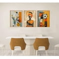 thumbnail image 3 of 3Pcs d African American Black Woman Canvas Wall Art Fashion Black Girl Posters Prints Funny Pictures Paintings Wall Decor for Living Room Bedroom Bathroom Decoration, 3 of 7