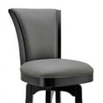 thumbnail image 5 of Armen Living Raleigh 26" Faux Leather Swivel Counter Stool in Gray/Black, 5 of 8