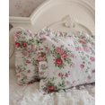 thumbnail image 3 of Kolachic Country Rose Roses Pink Floral Print Pillowcases Vintage Ruffles Bedding Pillow Covers Cotton Fabric Material Standard, 3 of 5