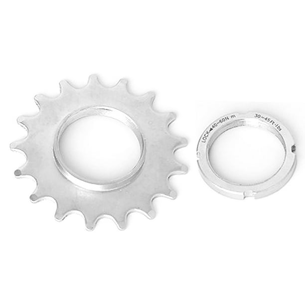 Eigraketly Rueda de bicicleta de piñón fijo de una sola velocidad Cogs Sprocket Lock Rings Ciclismo 17T Type3 NO3