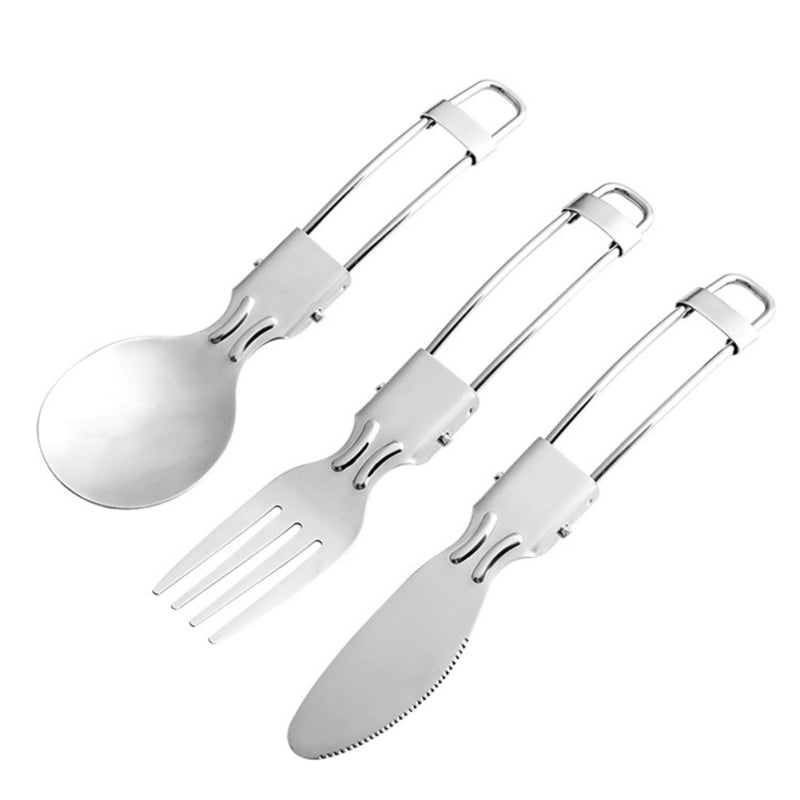 Multifunction Tools Camping Stainless Picnic Spoon Tableware Travel Kit Outdoor