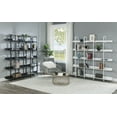 thumbnail image 2 of 5-Tiers Bookcase with Metal Frame, Open Bookshelf,Vintage Industrial Style Etagere Bookshelves, Display Shelves,Plant Potted Shelves for Home Office Decor, White, 2 of 7