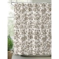 thumbnail image 3 of Farmhouse Brown Bathroom Curtain 72 Inch Shower Stall Curtain with Hooks, Vintage Flower Leaf Botanical Plant Waterproof Polyester Bath Curtain Washable Bathtub Curtain 36''x 72'', 3 of 6