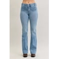 thumbnail image 2 of I AM A FASHION JUNKY Judy Blue Full Size Mid Rise Bootcut Jeans with Contrast Wash & Front Patch Pockets Plus Size (MD, 11(30)), 2 of 19