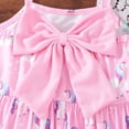 thumbnail image 4 of Little Girls Pink Unicorn Dresses Baby Girl Summer Spring Bow-Knot Dress Sundress Size 6 (Unicorn-306), 4 of 5