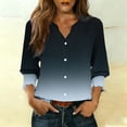 thumbnail image 1 of TaTaai Women's Fashion Spring And Summer Button Up Cardigan 3/4 Quarter Sleeve Jacket V-neck Top/shirt Gift, 1 of 7