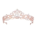 thumbnail image 1 of EeaseCA Bride Rhinestone Crown Alloy Wedding Crown Decor Headwear for Woman Lady Female (Rose Golden), 1 of 7