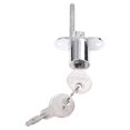 thumbnail image 3 of 2pcs 19mm Cylinder Head Diameter Silver Tone Metal Drawer Plunger Lock with 2 Keys, 3 of 3