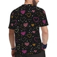 thumbnail image 2 of Wukai Heart and Stars Print Men's Short-Sleeved Mesh T-Shirt,Quick-Dry Short Sleeve Workout T-Shirt-Large, 2 of 8
