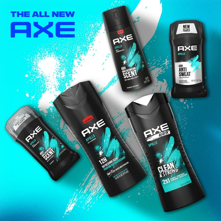 AXE Apollo Sage & Cedarwood Deodorant Body Spray, 4 Oz Twin Pack