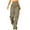 Khaki, variant on Pants For Women Daily Elastic Waist Pockets Straight Solid Color Casual Pants Loose Pockets Cargo Long Trousers Pants