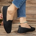thumbnail image 5 of KIJBLAE Women's Plus Size Mesh Low Cut Slip On Flats, Breathable Soft Sole Comfortable Casual Shoes Spring Summer Black 43, 5 of 8