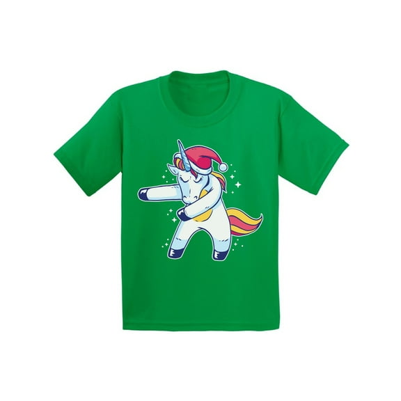 Awkward Styles Christmas T-Shirt for Girls Boys Xmas Dancing Unicorn Kids T Shirts
