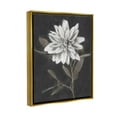 thumbnail image 3 of Stupell Industries Modern White Dahlia Blossom Sprout Painting Metallic Gold Floating Framed Canvas Print Wall Art, Design by Nina Blue, 3 of 6