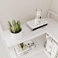 thumbnail image 6 of Reversible Corner Bookshelf 5 Tier with 4 Hooks, 65" Industrial Bookcases for Living Room, White, 6 of 7