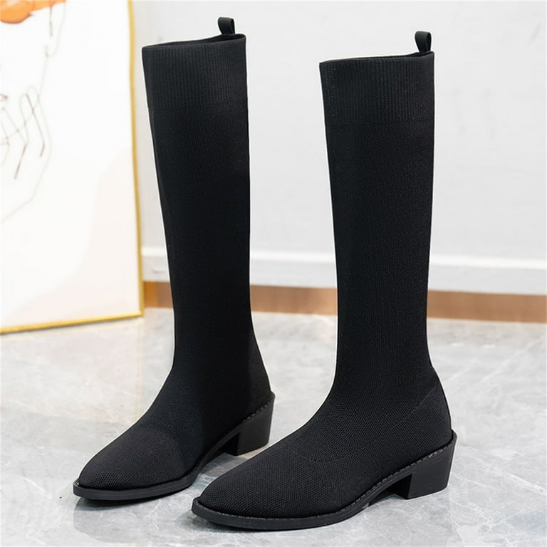 Stretch wedge hot sale boots