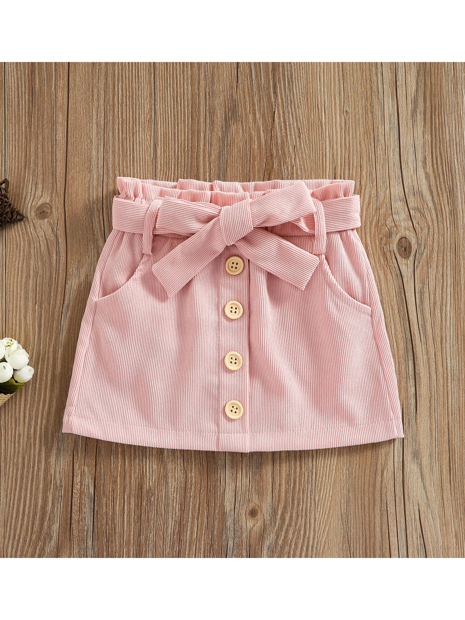 belted corduroy mini skirt