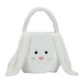 thumbnail image 2 of EclipseJewels Plush Easter Egg Bunny Bucket – Kids‘ Fluffy Candy Bag & Gift Bucket for Easter, Decorative Plush Easter Basket for Toddlers, Party Favors & Spring Festival Decor,White, 2 of 5