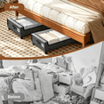 thumbnail image 7 of 2-Pack Under Bed Storage with Wheels, Grey Under Bed Storage Containers, Underbed Shoe Storage Organizer, Rolling Under Bed Metal Drawers for Clothes, Blankets(31.5 x 17.3 x 6.8 in), 7 of 7