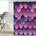 thumbnail image 6 of Shower Curtains Ombre Pink Texture Bath Curtain Abstract Wave Waterproof Bathroom Shower Curtain Set with Hooks Decoration 36 x 72 Inches, 6 of 7