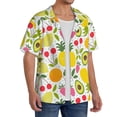 thumbnail image 2 of Sikiie Avocado And Pineapple Men's Wrinkle Free Untucked Cuban Shirt Business Casual Button Down Shirts Short Sleeve ShirtMedium, 2 of 5