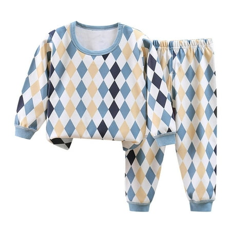 

ZMHEGW Toddler Outfits Children S Thermal Underwear Double Plus Fuzzy Thick Long Sleeve Girls And Children S Home Wear Pajamas Clothes Sets