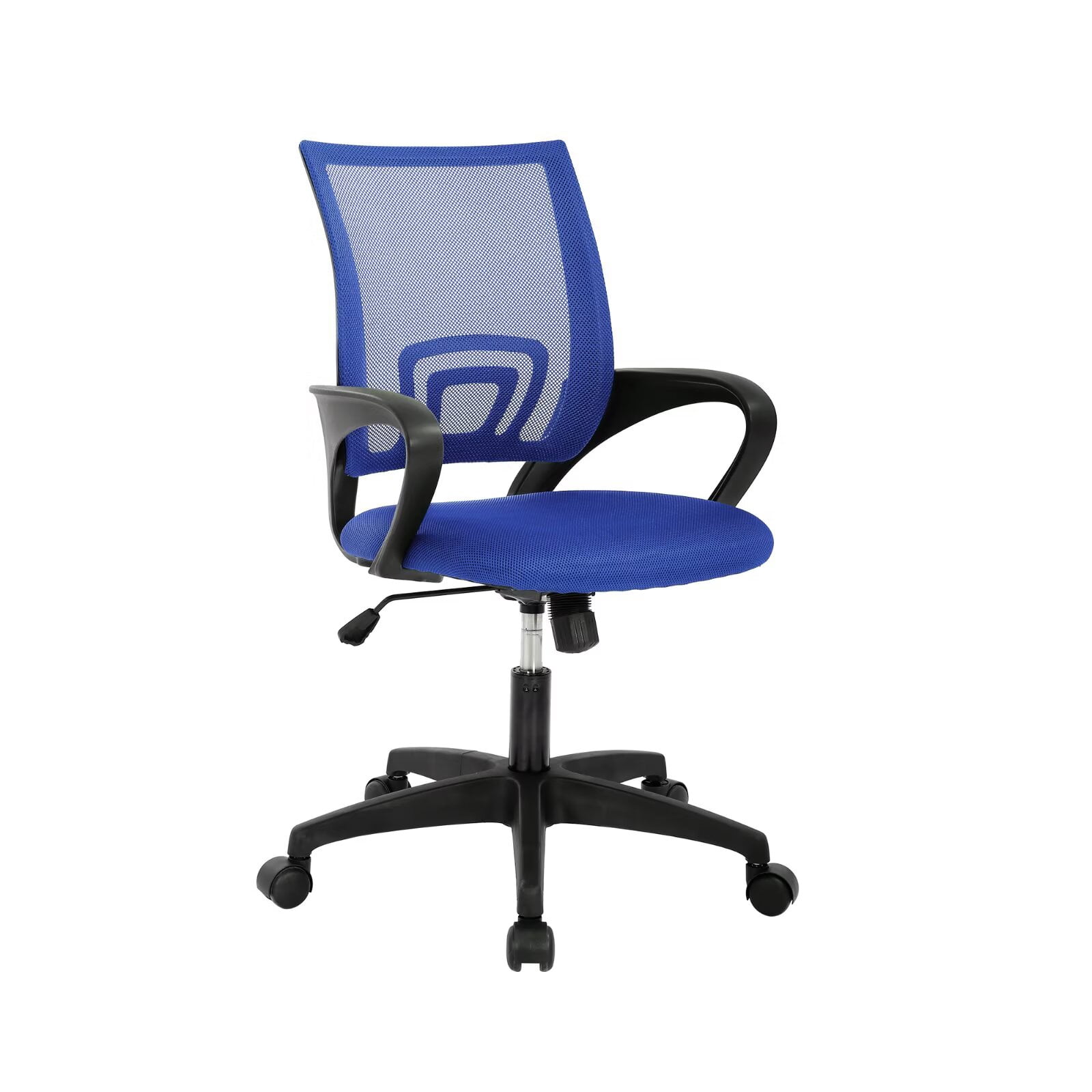 CL.HPAHKL Mesh Office Chair with Wheels, Adjustable Ergonomic Computer Desk Chair with Lumbar Support & Armrest, Comfortable Swivel Rolling Chair for Home Office Work Study, Blue