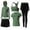Green, variant on Tqcoqu Women's 5 Piece Workout Set Athletic Activewear Yoga Gym Tracksuit with Jacket, Bra, Top, Shorts & Leggings,Gray,Women's S-XXXL