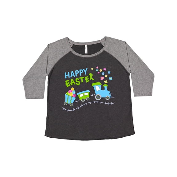 Inktastic Happy Easter Train Women's Plus Size T-Shirt