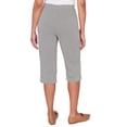 thumbnail image 2 of Alfred Dunner Womens Petite Stretch Stripe Clamdigger Capri Pant, 2 of 4