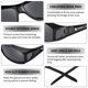 thumbnail image 5 of Gafas de sol Fit Over URUMQI polarizadas con protección 100% UV400, 5 of 7