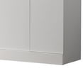 thumbnail image 3 of Benjara 60" Double Door Tall Storage Cabinet with 3 Inner Shelves- Modern White, 3 of 5