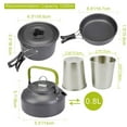 thumbnail image 4 of Bangcool 9PCS Camping Cookware Set Portable Multipurpose Outdoor Cookware Set for Picnic, 4 of 9