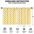 thumbnail image 2 of Blackout Kids Curtains,Yellow White Checkerboard Checkered Pattern Childrens Insulated Curtains Set Of 2,Bedroom Essentials,Toddler Room Decor 52"x63", 2 of 5