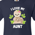 thumbnail image 3 of Inktastic Cute Sloth I Love My Aunt with Green Leaves Youth T-Shirt, 3 of 4