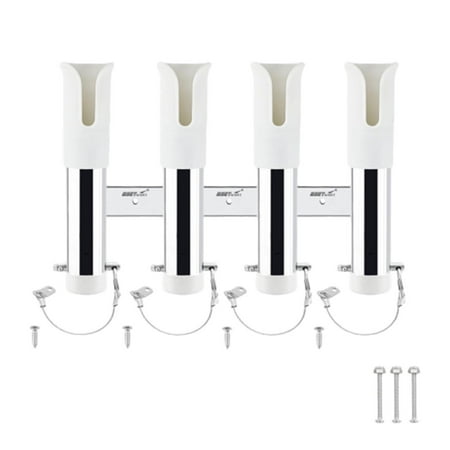 GARENDE Fishing Rod Holder Heavy Duty 4 Tubes Organizer Links for Truck Garage Canoe white