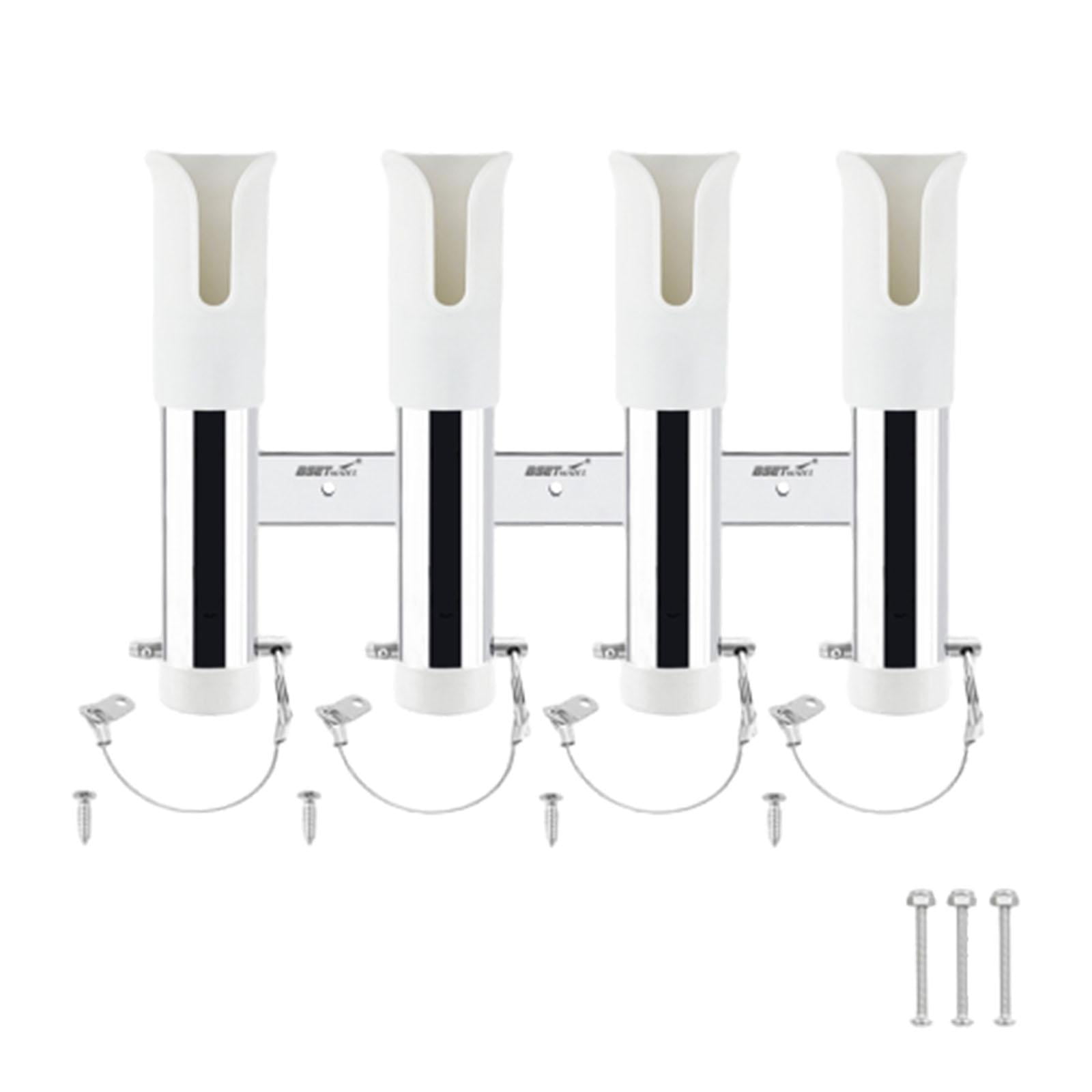 Nishiyuenyi Fishing Rod Holder 4 Connected Tubes Vertical Side Mounted Accessory Fishing Rod white